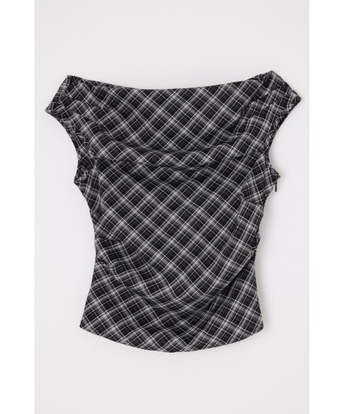 LAGUA GEM（ラグアジェム） tシャツ 半袖 NECK LOOSEY CHECK トップス 