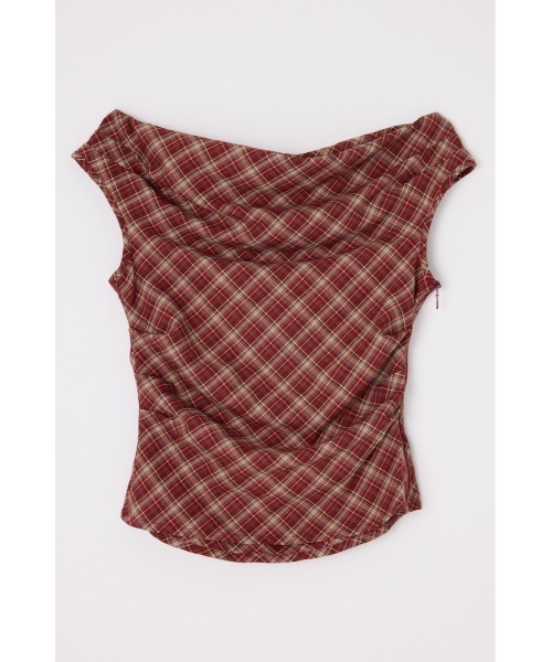 LAGUA GEM（ラグアジェム） tシャツ 半袖 NECK LOOSEY CHECK トップス 