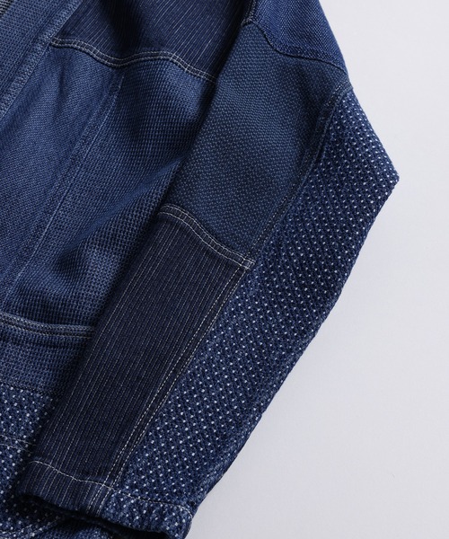 デニムジャケット gジャン FDMTL/ファンダメンタル/HAORI JACKET 3YR WASH メンズ レディースの画像