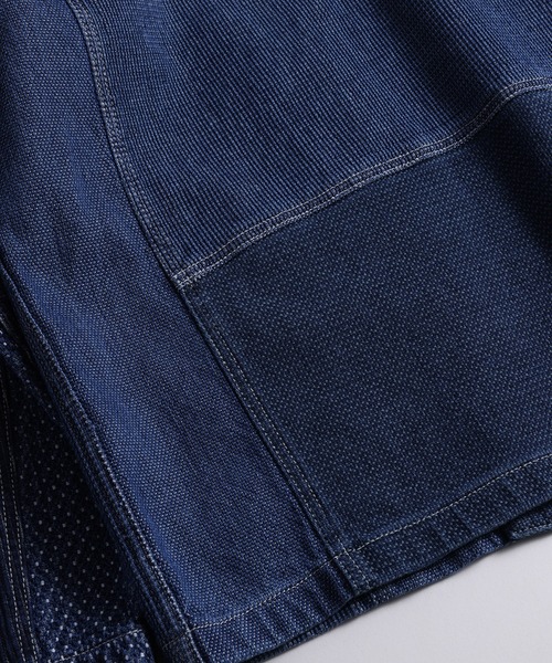 デニムジャケット gジャン FDMTL/ファンダメンタル/HAORI JACKET 3YR WASH メンズ レディースの画像