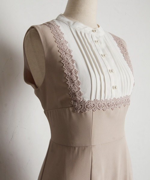 「tocco closet」 ノースリーブワンピース M ネイビー レディース_画像5