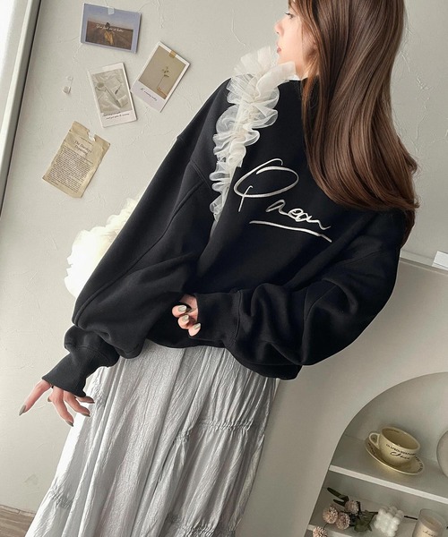 「classicalelf」 スウェットカットソー SMALL グレイッシュベージュ レディース_画像9