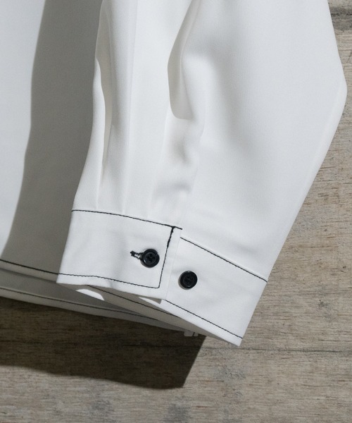 「JOHN'S CLOSET」 長袖シャツ LARGE ライトグレー メンズ_画像3