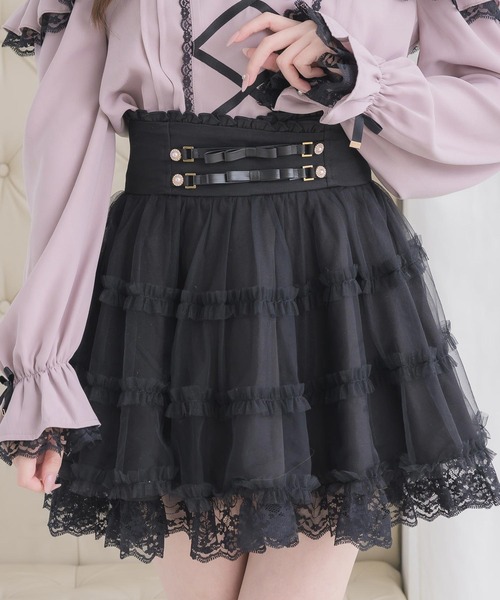 ROJITA（ロジータ） スカート ベルトリボンチュールスカート