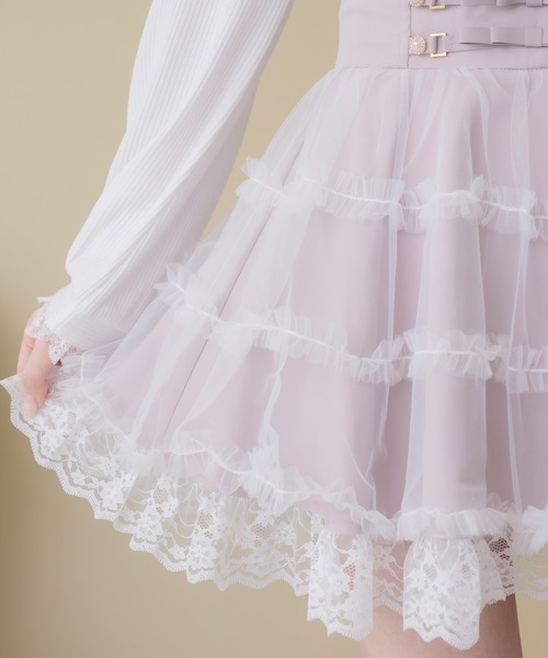 ROJITA（ロジータ） スカート ベルトリボンチュールスカート