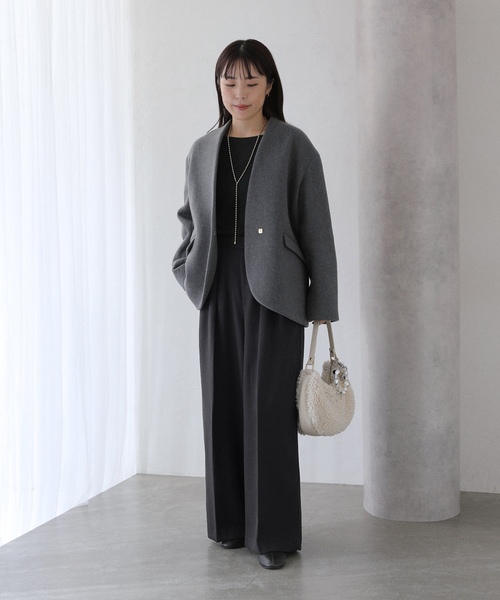 「La TOTALITE」 スラックス 38 ブラウン レディース_画像2