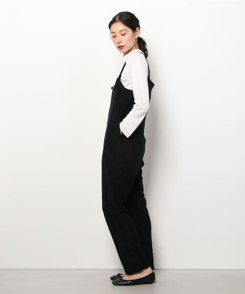 「TO UNITED ARROWS」 「sana」オーバーオール FREE ブラック レディース_画像2