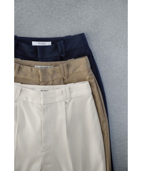 スカート Front Overlap Pants Her Lip To herlipto 【11月18日(土)19時発売】 Quilted Flare Bell Shorts