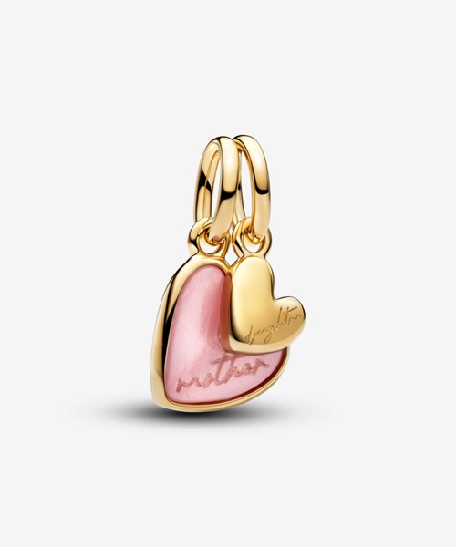 PANDORA（パンドラ） チャーム ピンク マザー ＆ ドーター スプリッタ