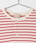 ベビー服 ロンパース リボンつきボーダー切り替...の詳細画像5