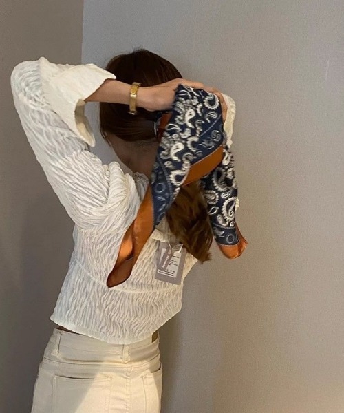 スカーフ バンダナ ペイズリー柄スカーフ レディース : ZOZOTOWN Yahoo