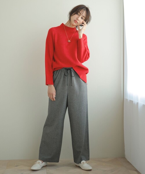 「ANY SIS」 イージーパンツ 3 グレー レディース_画像4