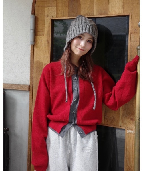 「JUMELLE」 ニットカーディガン FREE グレー レディース_画像7