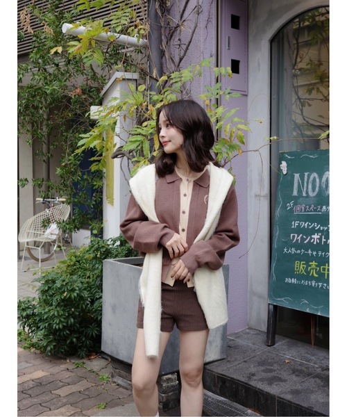 「JUMELLE」 ニットカーディガン FREE グレー レディース_画像9