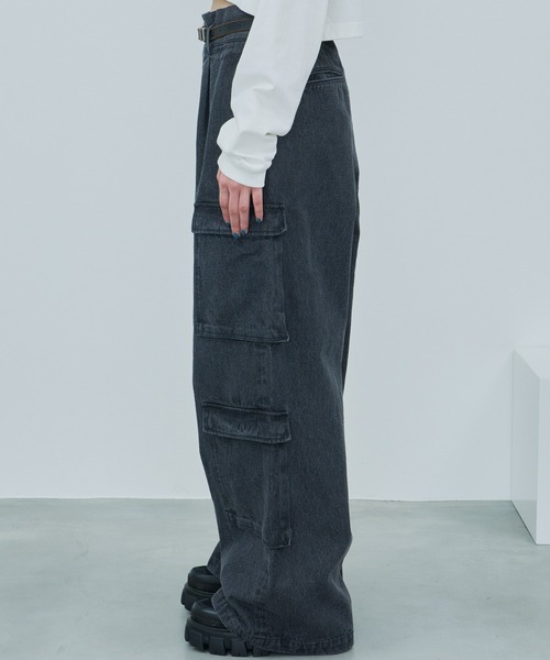 「AIVER」 カーゴパンツ LARGE ライトグレー メンズの画像
