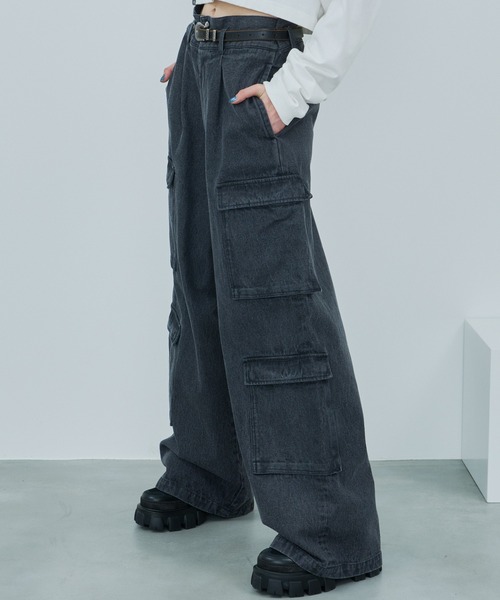 「AIVER」 カーゴパンツ LARGE ライトグレー メンズの画像