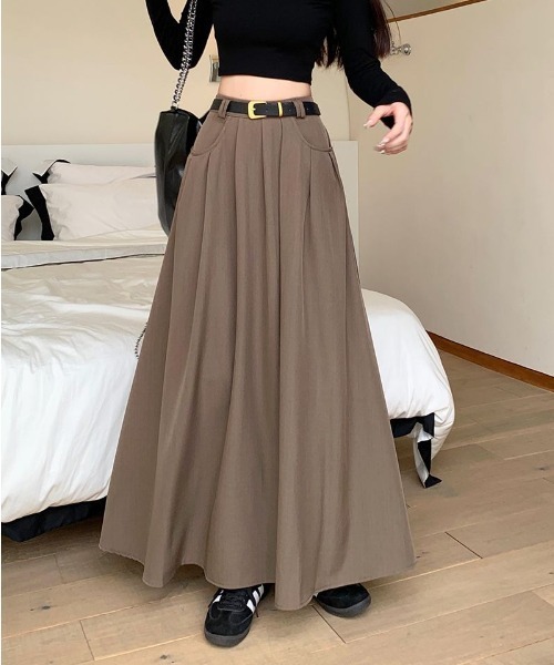 「Per sist ence」 ロングスカート MEDIUM ブラウン レディース_画像6