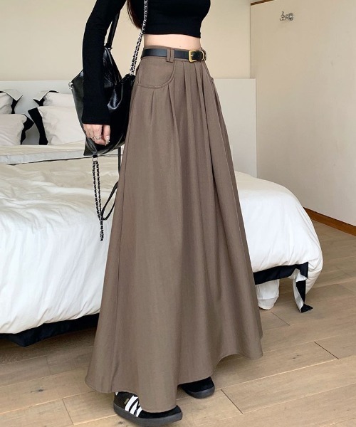 「Per sist ence」 ロングスカート MEDIUM ブラウン レディース_画像9
