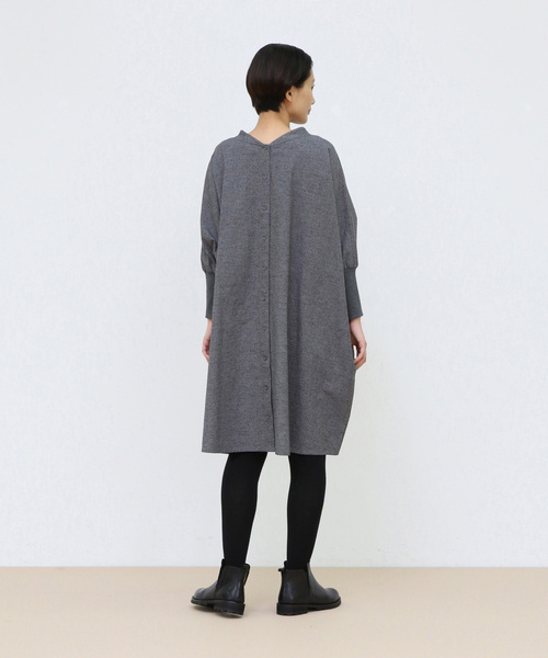 「conges payes ADIEU TRISTESSE」 長袖ワンピース 38 グレー レディース_画像3