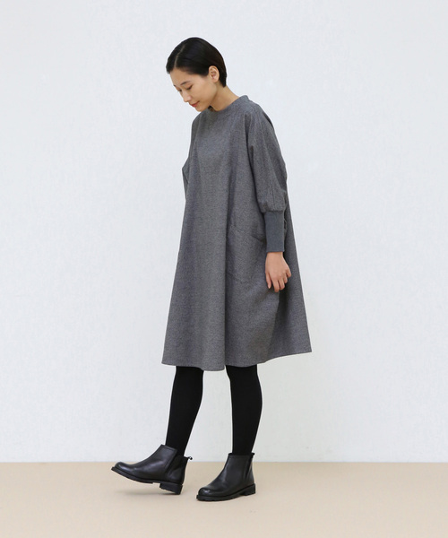 「conges payes ADIEU TRISTESSE」 長袖ワンピース 38 グレー レディース_画像7
