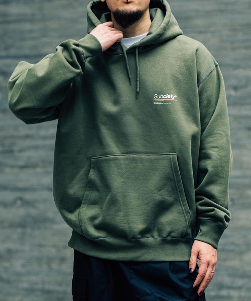 「Subciety」 プルオーバーパーカー LARGE ブラック メンズ_画像9