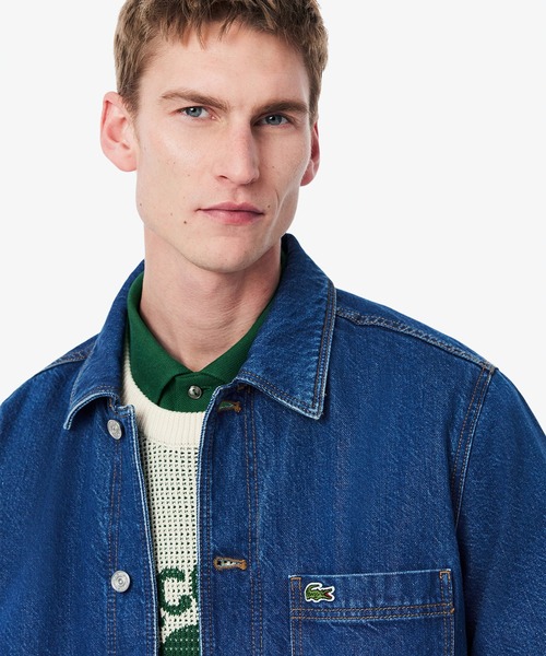 LACOSTE★デニムジャケット サイズ41 カバーオールGジャンラコステ LACOSTE（ラコステ） デニムジャケット 41 ホワイト メンズ : ZOZOTOWN