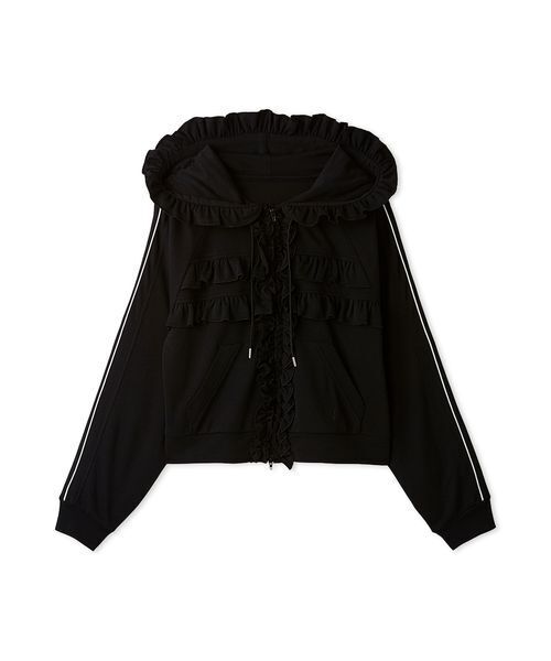 パーカー 「LUMISHADE」UVカットフリルパーカー「接触冷感」 レディースの画像