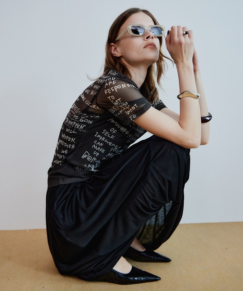 tシャツ 「2026Summer PRE-ORDER」Hand Logo Mesh T-Shirt/ハンドロゴメッシュTシャツ レディースの画像