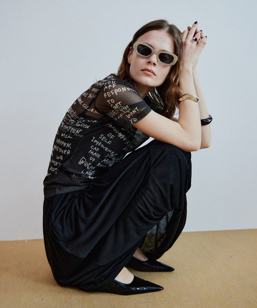 tシャツ 「2026Summer PRE-ORDER」Hand Logo Mesh T-Shirt/ハンドロゴメッシュTシャツ レディースの画像