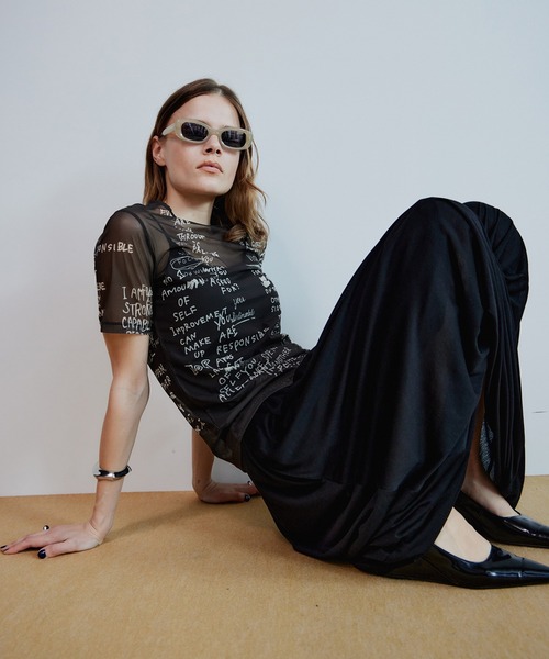 tシャツ 「2026Summer PRE-ORDER」Hand Logo Mesh T-Shirt/ハンドロゴメッシュTシャツ レディースの画像