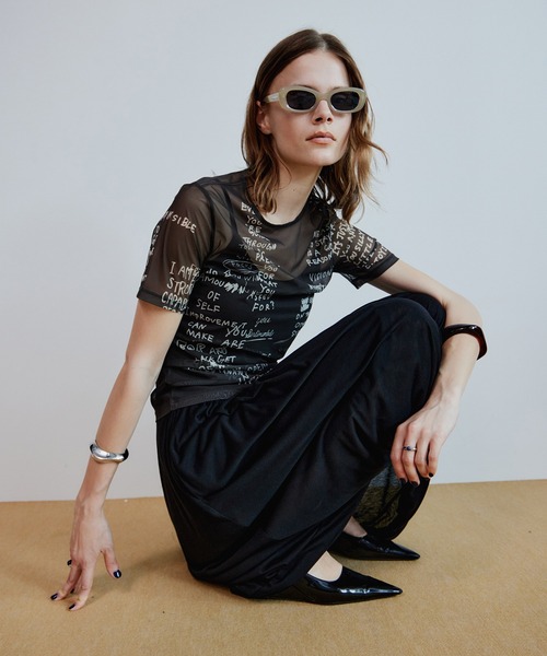 tシャツ 「2026Summer PRE-ORDER」Hand Logo Mesh T-Shirt/ハンドロゴメッシュTシャツ レディースの画像
