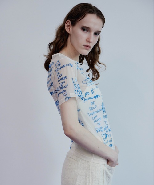 tシャツ 「2026Summer PRE-ORDER」Hand Logo Mesh T-Shirt/ハンドロゴメッシュTシャツ レディースの画像