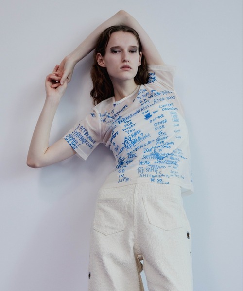 tシャツ 「2026Summer PRE-ORDER」Hand Logo Mesh T-Shirt/ハンドロゴメッシュTシャツ レディースの画像
