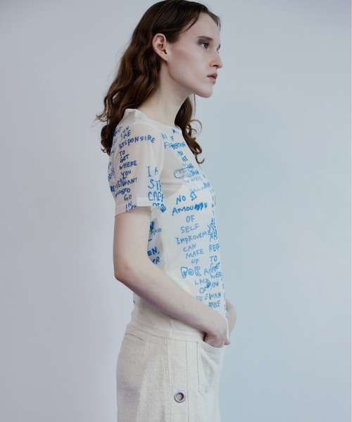 tシャツ 「2026Summer PRE-ORDER」Hand Logo Mesh T-Shirt/ハンドロゴメッシュTシャツ レディースの画像