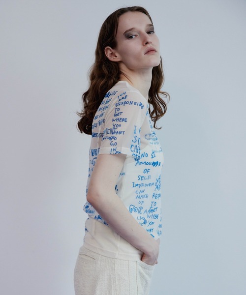 tシャツ 「2026Summer PRE-ORDER」Hand Logo Mesh T-Shirt/ハンドロゴメッシュTシャツ レディースの画像
