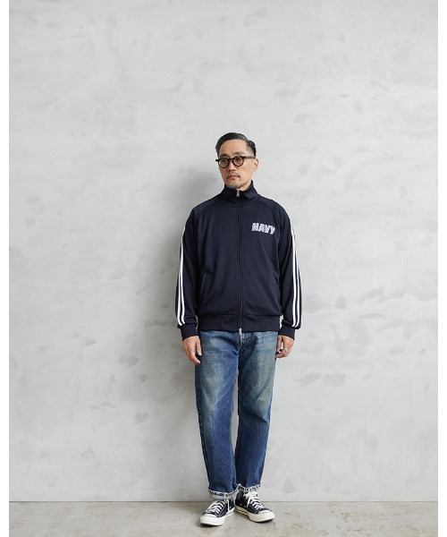 「WAIPER.inc」 ジャージブルゾン M ネイビー メンズ_画像4