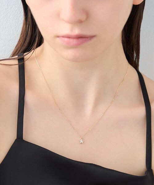 ネックレス 「レイヤード」 K18YG ダイヤモンド ネックレス レディースの画像