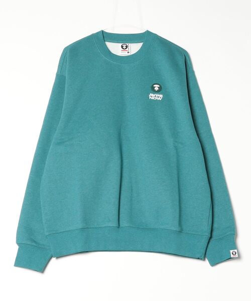 「AAPE BY A BATHING APE」 スウェットカットソー MEDIUM グリーン メンズ_画像5