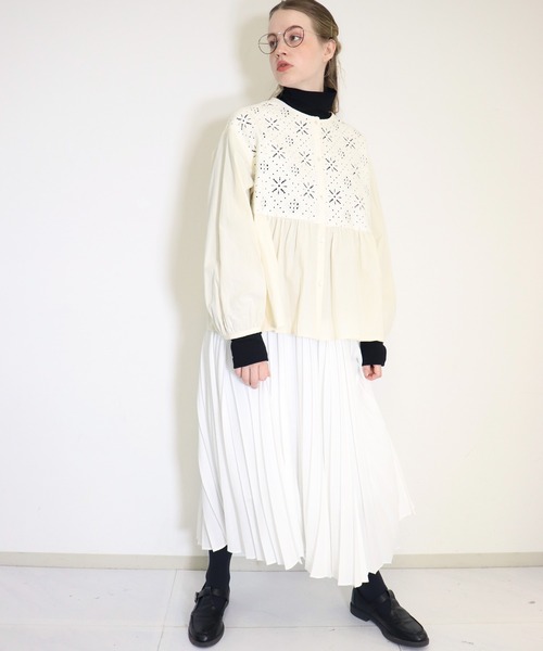 「haupia」 長袖ブラウス 38 ベージュ レディース_画像5