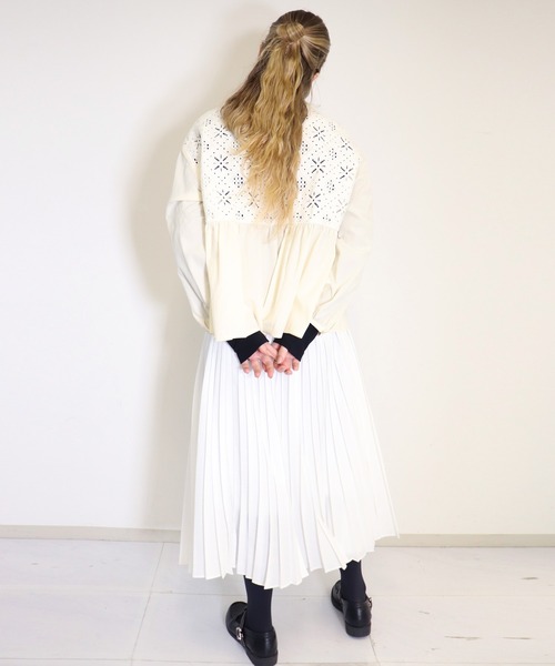 「haupia」 長袖ブラウス 38 ベージュ レディース_画像6