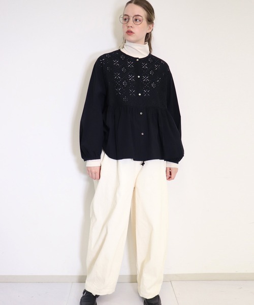 「haupia」 長袖ブラウス 38 ベージュ レディース_画像10
