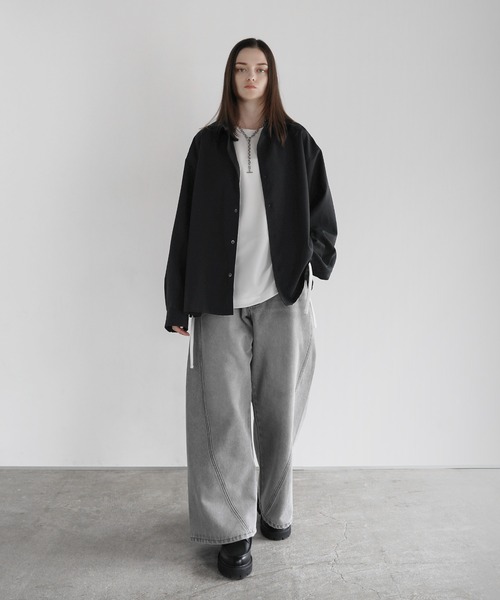 「SOCCE」 長袖シャツ M サックスブルー メンズ_画像6