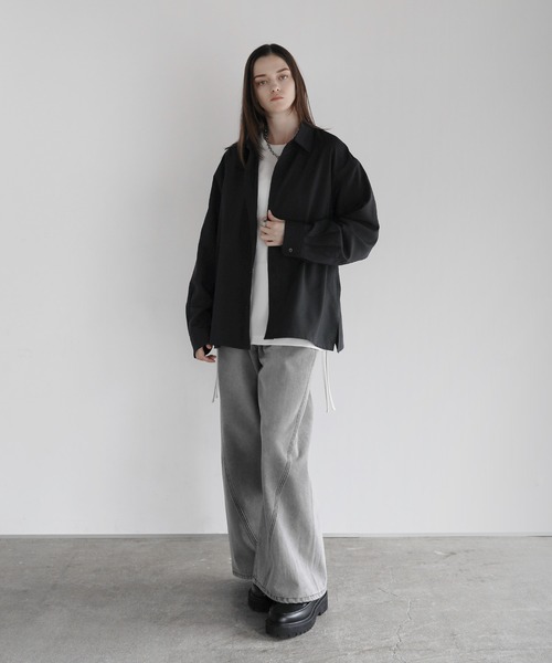 「SOCCE」 長袖シャツ M サックスブルー メンズ_画像7