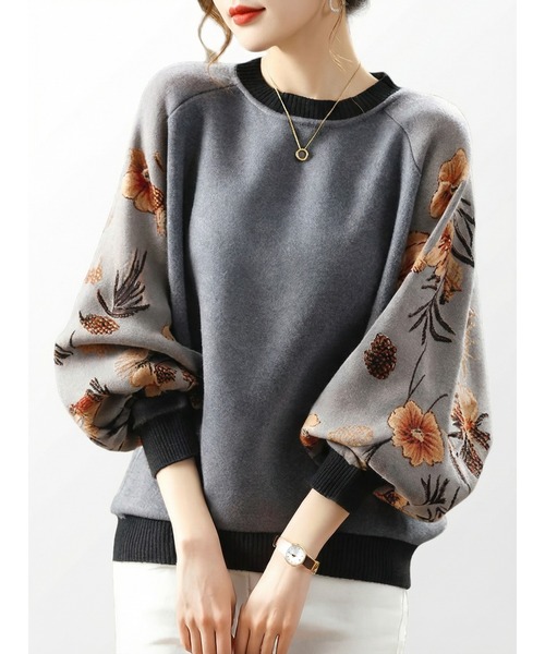 「CHUL」 長袖カットソー LARGE グレー レディース_画像2