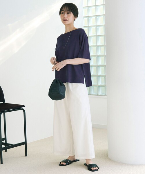 「UNFILO」 イージーパンツ MEDIUM ベージュ レディース_画像8
