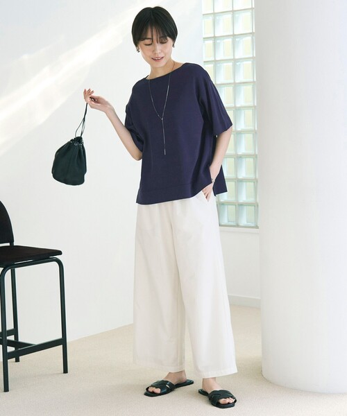 「UNFILO」 イージーパンツ MEDIUM ベージュ レディース_画像9