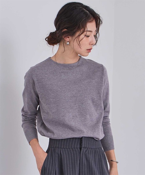ur's（ユアーズ） ニット セーター カシミヤタッチクルーネックニット