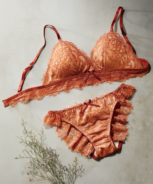 ブラジャー ショーツセット 「ノンワイヤーでリラックス」アイラッシュ