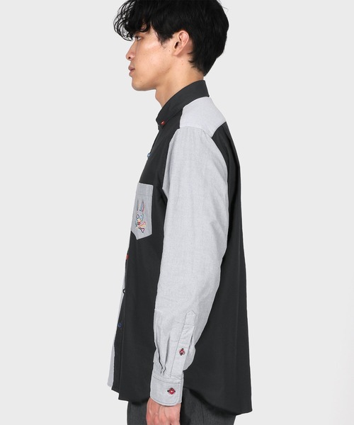 ブラック シャツ PayPayモール店 - 通販 - PayPayモール ブラウス マルチカラーロゴ クレイジーパターンシャツ ZOZOTOWN ボタンもマ