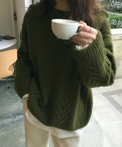 ニット ケーブル編みニットトップス Zozotown Yahoo 店 通販 Yahoo ショッピング